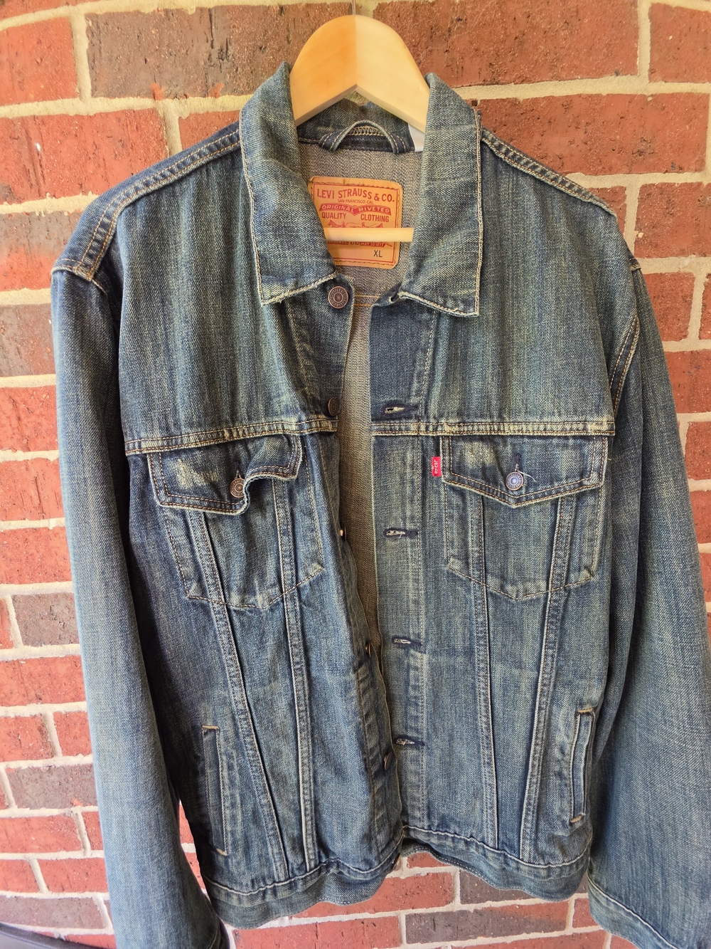 Levi's Men's Distressed Blue Denim Jacket